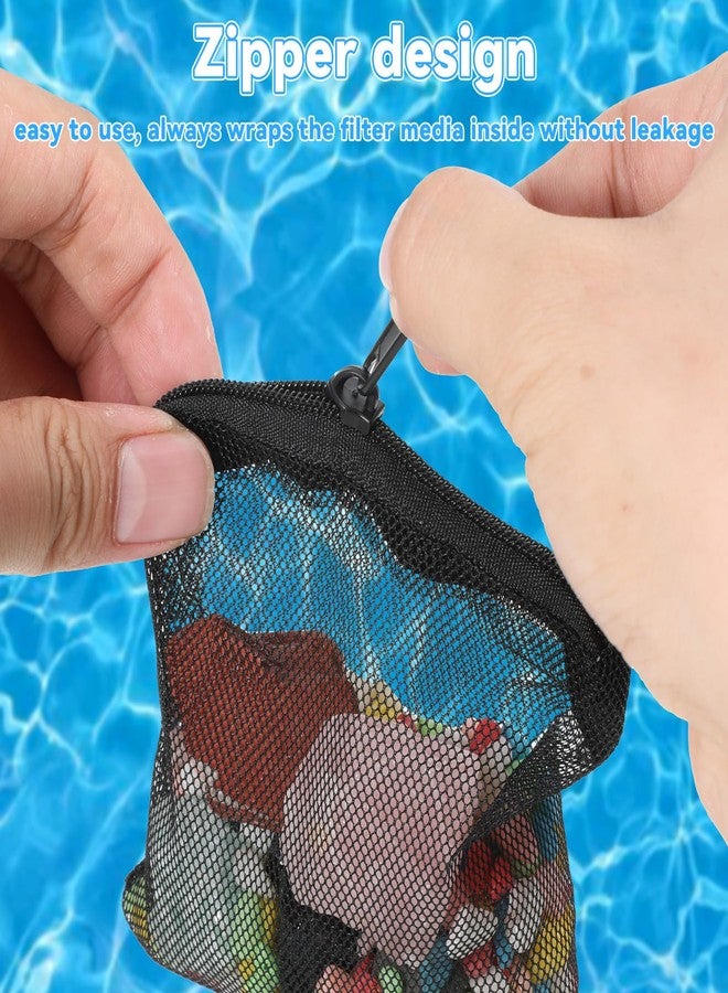 Bruislard 10Pcs Mini Fish Tank Filter Media Bags for Aquarium, Fish Tank Fine Mesh Bag with Plastic Zipper, Reusable Bag for Bio Activated Carbon Filterstones(4" x 4") - Image 3